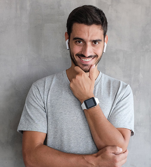 man-airpods